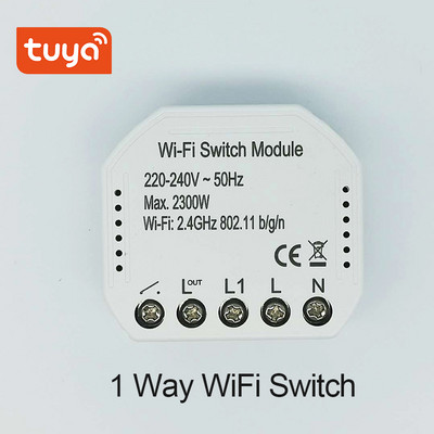 Tuya WiFi kapcsoló modul DIY 1/2 utas otthoni megszakító automatizálás távirányító Intelligens világítás Google Home Alexa hangvezérlés
