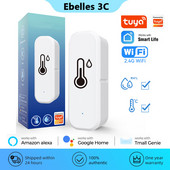 Tuya WiFi viedais temperatūras un mitruma sensors SmartLife APP Control Smart Home Monitor Balss Darbs ar Alexa Google Assistant