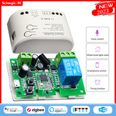 Zigbee relejni prekidač 7-32V 85-250V Modul prekidača Tuya Smart Life App Control radi s Alexa Google Smartthings Ewelink Hub