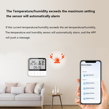 Tuya Smart WIFI сензор за температура и влажност APP Data Logger за домашен безжичен вътрешен хигрометър термометър с LCD дисплей