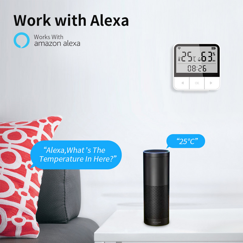 „Tuya Smart WIFI“ temperatūros drėgmės jutiklio APP duomenų registratorius, skirtas namų belaidžiam patalpų higrometro termometrui su LCD ekranu