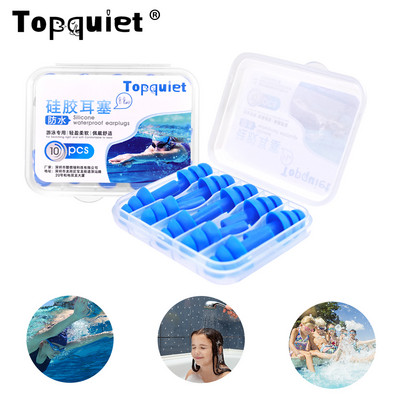 Topquiet φορητές ωτοασπίδες Άνετες αδιάβροχες ωτοασπίδες σιλικόνης για κολύμβηση Προστασία αυτιών Αξεσουάρ κολύμβησης Ωτοασπίδες