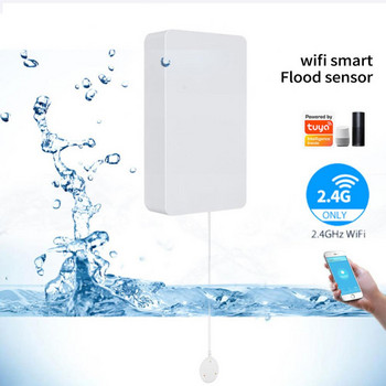 Аларма за вода Ниска мощност Wifi Сензор за изтичане на вода Водоустойчив сензор за наводнение Tuya App Push Reminder Smart Life