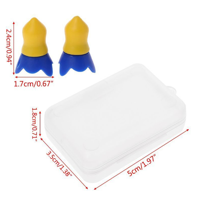 1 чифт Силиконови шумопотискащи защита на слуха Тапи за уши за полет Шумопотискащи тапи за уши за многократна употреба