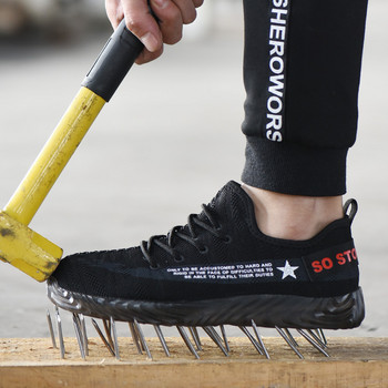 Нов дизайн Предпазни работни обувки Ботуши за мъже Предпазни обувки против разбиване Ботуши със стоманени пръсти Мъжки строителни предпазни ботуши Маратонки
