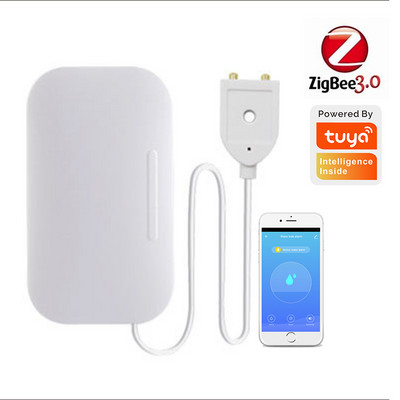 CoRui Tuya Smart Zigbee Αισθητήρας διαρροής νερού Συναγερμός διαρροής νερού Οικιακός ανιχνευτής υπερχείλισης νερού