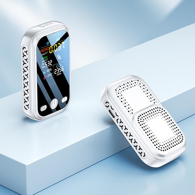 Hcho Tvoc Co2 detektori 1,9 collu pārnēsājami stabili, precīzi, mazs enerģijas patēriņš viedās mājas pusvadītāju sensori, balti jutīgi