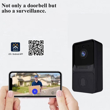 Smart Home WIFI Doorbell Ασύρματο κουδούνι πόρτας Κάμερα ασφαλείας Night Vision ενδοεπικοινωνία για διαμερίσματα και σπίτι