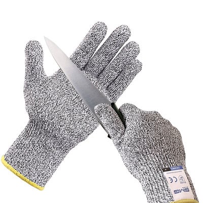 Γάντια κατά της κοπής Hot Sale GMG Grey Black HPPE EN388 ANSI Anti Cut Level 5 Γάντια εργασίας ασφαλείας Γάντια εργασίας ανθεκτικά στην κοπή