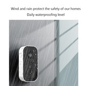 Vizuālās drošības durvju zvans Divvirzienu domofona drošības durvju durvju zvans Infrasarkanais nakts redzamības mājas monitors Platleņķa objektīvs