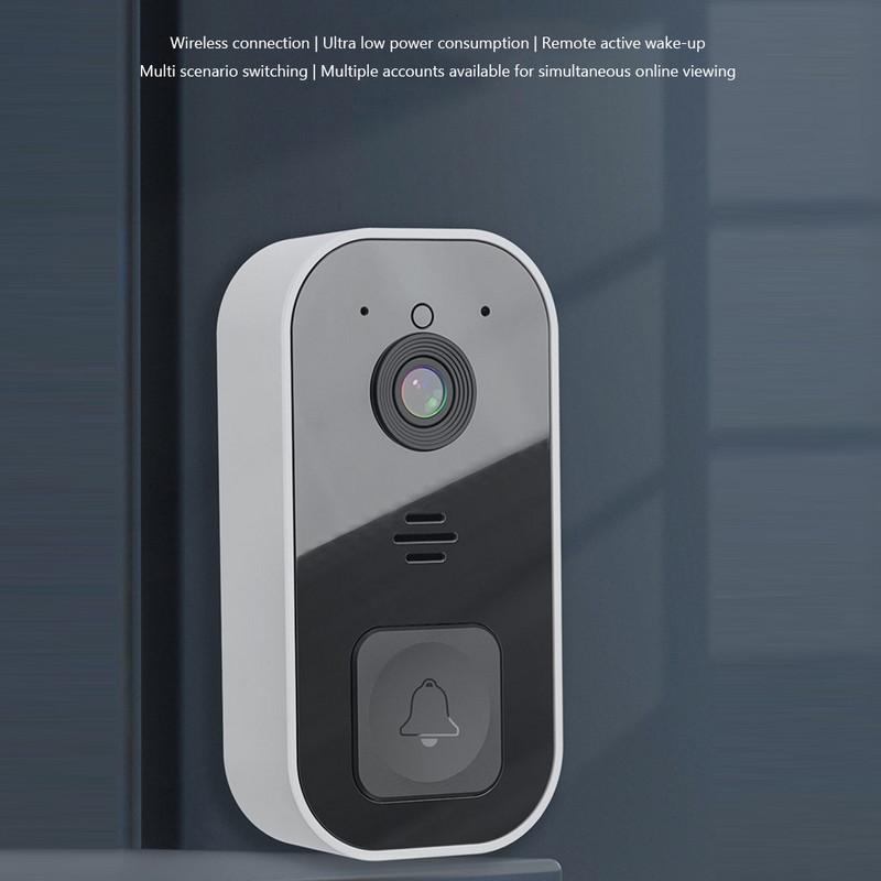 Vizuālās drošības durvju zvans Divvirzienu domofona drošības durvju durvju zvans Infrasarkanais nakts redzamības mājas monitors Platleņķa objektīvs