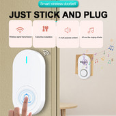 Smart Home Wireless Doorbell Welcome Power-off Memory 433MHz Προστασία ασφαλείας Συναγερμός Doorbell 43 Μετάδοση ηχητικού σήματος