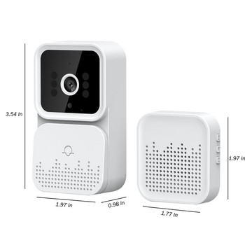 Έξυπνο ασύρματο τηλεχειριστήριο βίντεο Doorbell WiFi HD κάμερα ασφαλείας Κουδούνι πόρτας Νυχτερινή όραση βίντεο ενδοεπικοινωνία Επαναφορτιζόμενη πόρτα σπιτιού