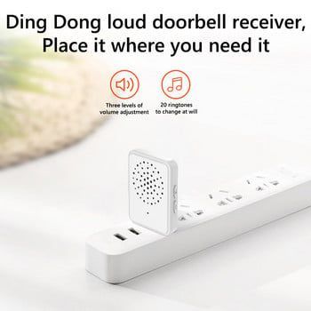 1080P UHD Wireless Doorbell Tuya APP 2.4G WiFi Door Bell Κάμερα νυχτερινής όρασης Ασφάλεια βίντεο ενδοεπικοινωνίας Φωνητική αλλαγή για διαμερίσματα