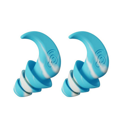 Prettrokšņa silikona ausu aizbāžņi Ūdensnecaurlaidīgi peldēšanas ausu aizbāžņi gulēšanai niršanas sērfošanai Mīksts komforta peldēšanas ausu aizsargs