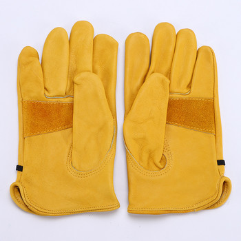 1 чифт нови първокласни кожени работни ръкавици Wells Lamont за спорт на открито Кожени градински ръкавици