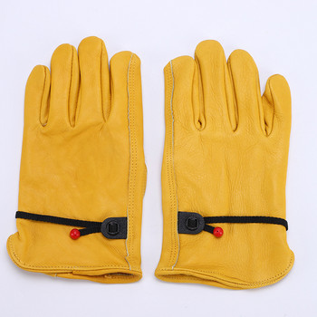 1 чифт нови първокласни кожени работни ръкавици Wells Lamont за спорт на открито Кожени градински ръкавици