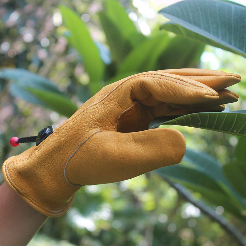 1 pár új prémium bőr munkakesztyű Wells Lamont kültéri sport bőr kertészeti kesztyű