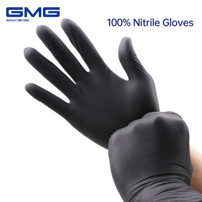 Γάντια Νιτριλίου Μαύρα 20 τεμ. Αδιάβροχη σκόνη λατέξ χωρίς λάτεξ, γάντια μιας χρήσης, μη αποστειρωμένα γάντια εξέτασης νιτριλίου