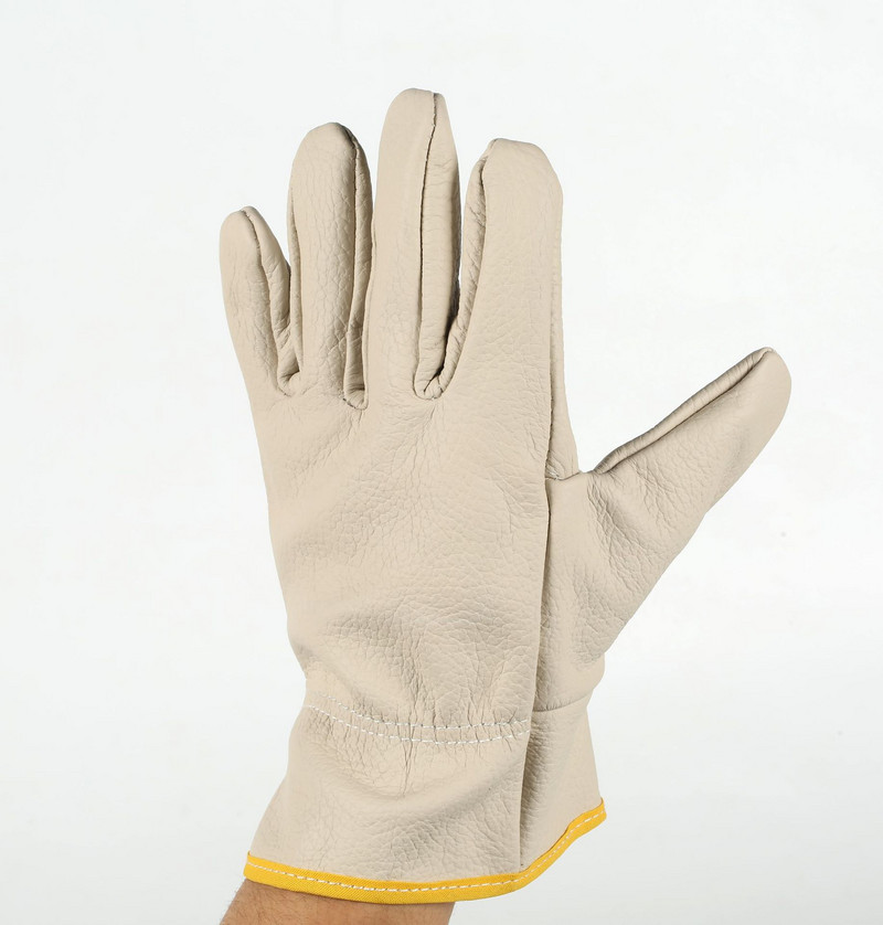 Govs ādas sporta drošības aizsardzības cimdi Ultraplānas ādas vīriešu braukšana, slīpēšana, metināšana, darba cimdi