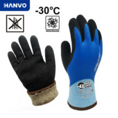 30C Makšķerēšanas darba cimdi Aukstumizturīgi Termiskā Aukstā uzglabāšana Bieza Griezuma Necaurlaidīga Unisex Nodiluma Vēja Necaurlaidīga Zema Temperatūra Āra Sports