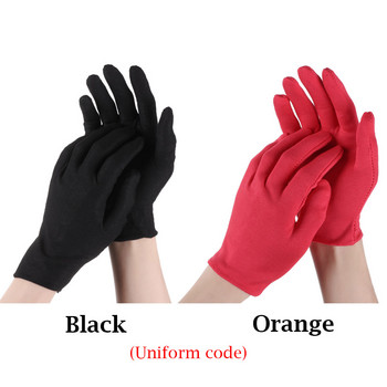 6 чифта ръкавици за защита на труда Летни тънки черни памучни ръкавици Ръкавици за проверка на качеството Работни дишащи противоплъзгащи ръкавици