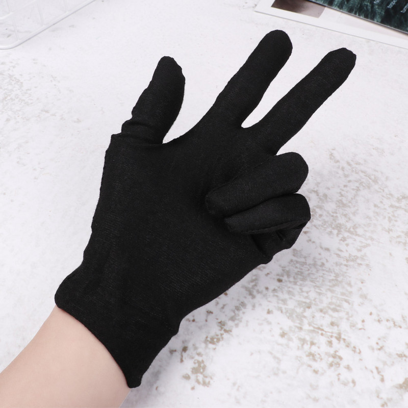 töökaitsekindaid Suvised õhukesed mustad puuvillased kindad Kvaliteedikontrolli kindad Tööhingavad libisemisvastased kindad