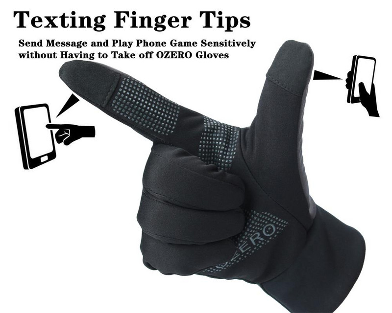 OZERO Vīriešu darba cimdi Skārienekrāns Vadītājs Sports Ziemas Āra Silts Vēja Necaurlaidīgs Ūdens Necaurlaidīgs Zem nulles Cimdi Vīriešiem Sievietēm 9002