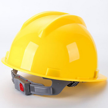 Προστατευτικό καπάκι εργοταξίου εργαζομένων ABS Σκληρό καπέλο V Σχήματος Ρυθμιζόμενου μεγέθους Περιστροφικό πόμολο ασφαλείας Κράνος
