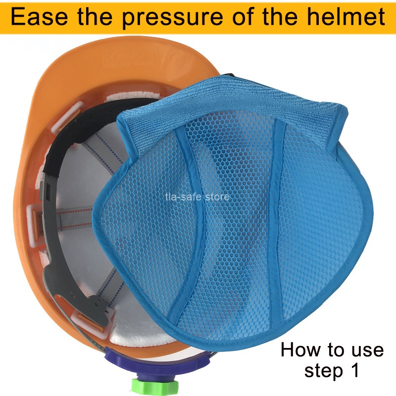 Apsauginis apsauginis šalmas, priedai, pamušalas prakaitas, vidinis pamušalas, ventiliacija, smūgis, pamušalas, plaunamas mėlynas poliesteris, sportinis
