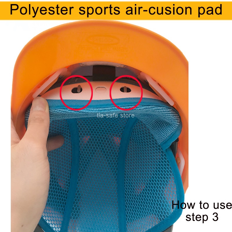 Apsauginis apsauginis šalmas, priedai, pamušalas prakaitas, vidinis pamušalas, ventiliacija, smūgis, pamušalas, plaunamas mėlynas poliesteris, sportinis