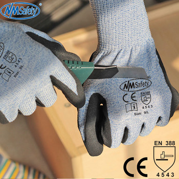 NMSafety High Soft Metal Stamping Glass Handling Safety Glove Anti Cut Work Gande