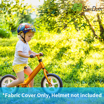 Sandian Παιδικό προστατευτικό κράνος υφασμάτινο κάλυμμα για ποδήλατο ποδήλατο σκούτερ ιππασίας ποδηλατικό κράνος προστατευτικό κεφαλής αξεσουάρ
