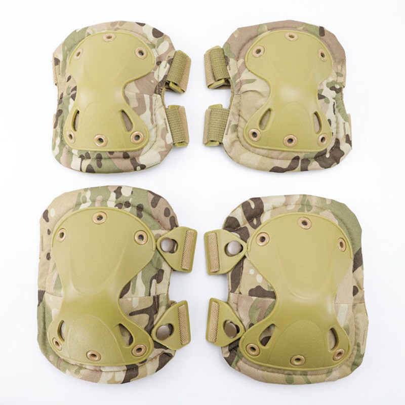 4 τεμάχια/Σετ Tactical Knee Pad Ebow CS Military Protector Army Airsoft Outdoor Sport Hunting Kneepad Safety Gear Knee Protective