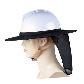 Строителна площадка Слънчева шапка Сенник с дишаща лятна сенник с пълна периферия Мрежа за видимост за мъже, жени на открито (черен