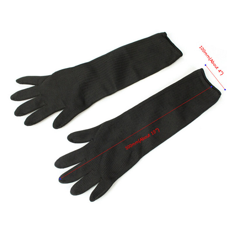 1 pár vágásnak ellenálló munkakesztyű rozsdamentes acél huzal vágásgátló kesztyű kar ujja hentes horgászathoz kerti kézvédelemhez