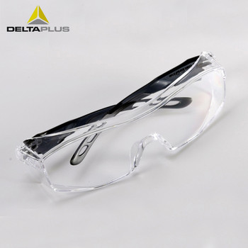 Γυαλιά ασφαλείας DELTAPLUS Διαφανή προστατευτικά γυαλιά ανθεκτικά στις γρατσουνιές Αδιάβροχα αντιανεμικά εργαστηριακά γυαλιά αντικρουόμενου φακού υπολογιστή