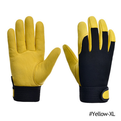 Govs ādas darba cimdi Drošība Darba aizsardzība Dārzs Sports Motociklu vadītāji Strādnieki Darbs Metināšana Nodilumizturīgi cimdi