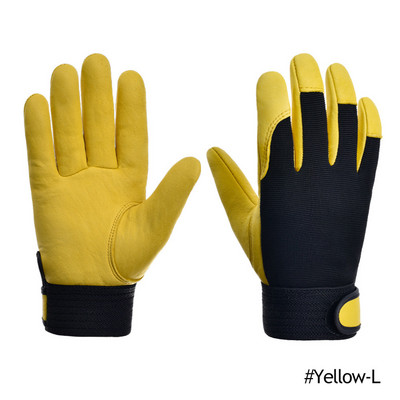 Govs ādas darba cimdi Drošība Darba aizsardzība Dārzs Sports Motociklu vadītāji Strādnieki Darbs Metināšana Nodilumizturīgi cimdi