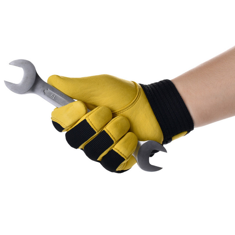 Govs ādas darba cimdi Drošība Darba aizsardzība Dārzs Sports Motociklu vadītāji Strādnieki Darbs Metināšana Nodilumizturīgi cimdi