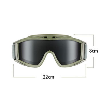 Mil-Spec Eyewear Tactical Night Vision Γυαλιά ασφαλείας Γυαλιά ασφαλείας 3 χρωμάτων κατά της ομίχλης Γυαλιά Shooting Hunting Protect