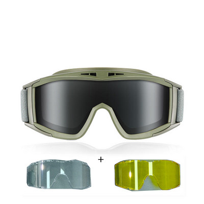 Mil-Spec Eyewear Tactical Night Vision szemüvegek Biztonsági védőszemüvegek 3 színű Fogásgátló Szemüvegek Lövéshez Vadászatvédő Szemüvegek