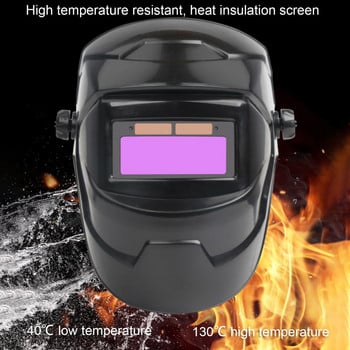 Solar Powered Welding Helmet Welder Mask Chameleon Large View True Color Auto Darkening Welding Mask for Arc Weld Grind Cut