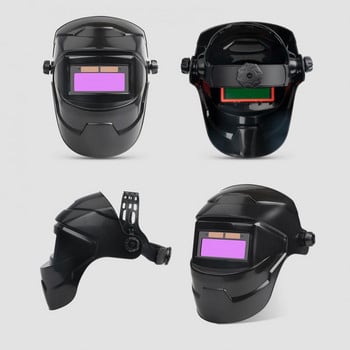 Solar Powered Welding Helmet Welder Mask Chameleon Large View True Color Auto Darkening Welding Mask for Arc Weld Grind Cut