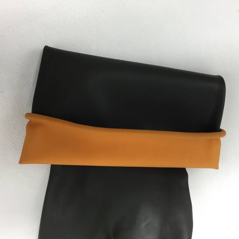 Vastag sav-lúgálló természetes gumi kesztyűk hosszú ujjú korróziógátló ipari munkavégzés kopásálló olajkesztyűk