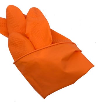 NMSshield 6 Mil Automobile Industrial Orange White Nitrile Garage Duty Car Repair Use Heavy Mechanic Gloves