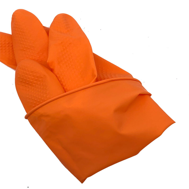 NMShield 6 Mil Automobile Industrial Orange White Nitrile Garage Duty Car Repair Use Heavy Mechanic Gloves