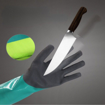 Предпазни работни ръкавици за тежки условия за многократна употреба, гумени ръкавици против киселини, защита на труда, устойчиви на износване, противоплъзгащи се и режещи