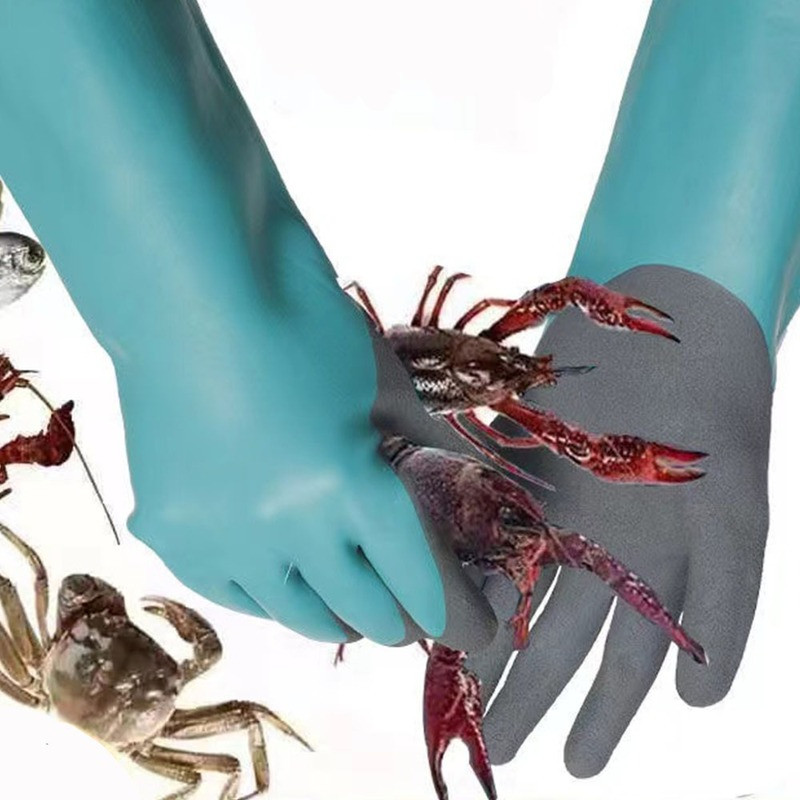 Újrafelhasználható, nagy igénybevételre alkalmas munkavédelmi kesztyűk, sav, munkavédelmi kopásálló, csúszásgátló és vágásgátló gumikesztyűk