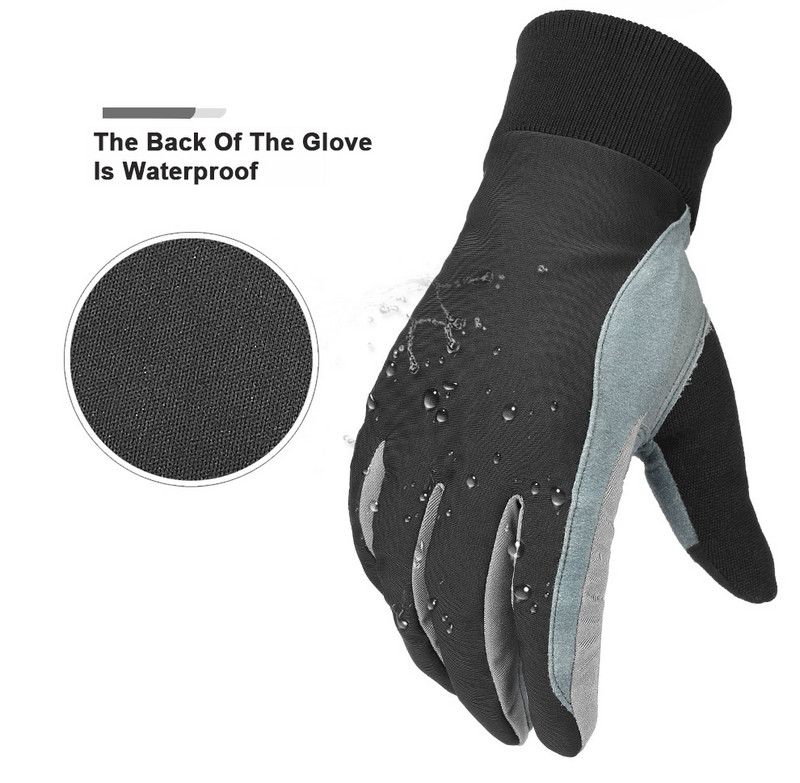 Žiemos šiltos vyriškos pirštinės Darbo vairuotojas Neperpučiamas nuo vėjo TPU Apsauga Apsauga Dėvėti sauga Darbo Vyriška Moteris 8018